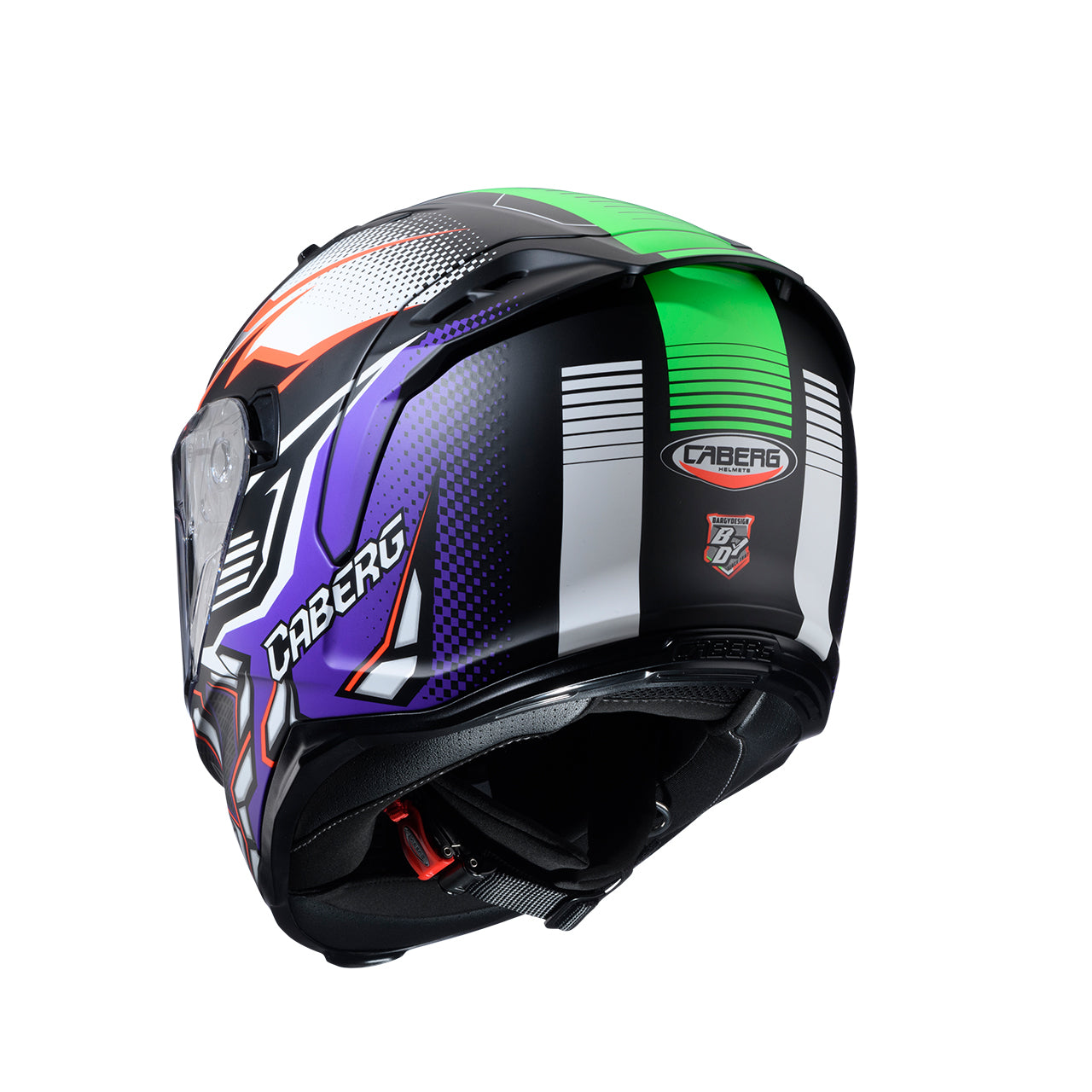 Caberg Avalon X Gurkha Full Face Helmet Matt Black / Fluo Orange / Fluo Green / Purple - FREE UK Shipping, FREE 365 Day Returns | Moto Central