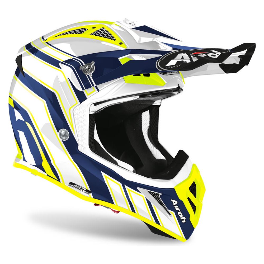 Airoh Aviator Ace Art Motocross Helmet Gloss Blue