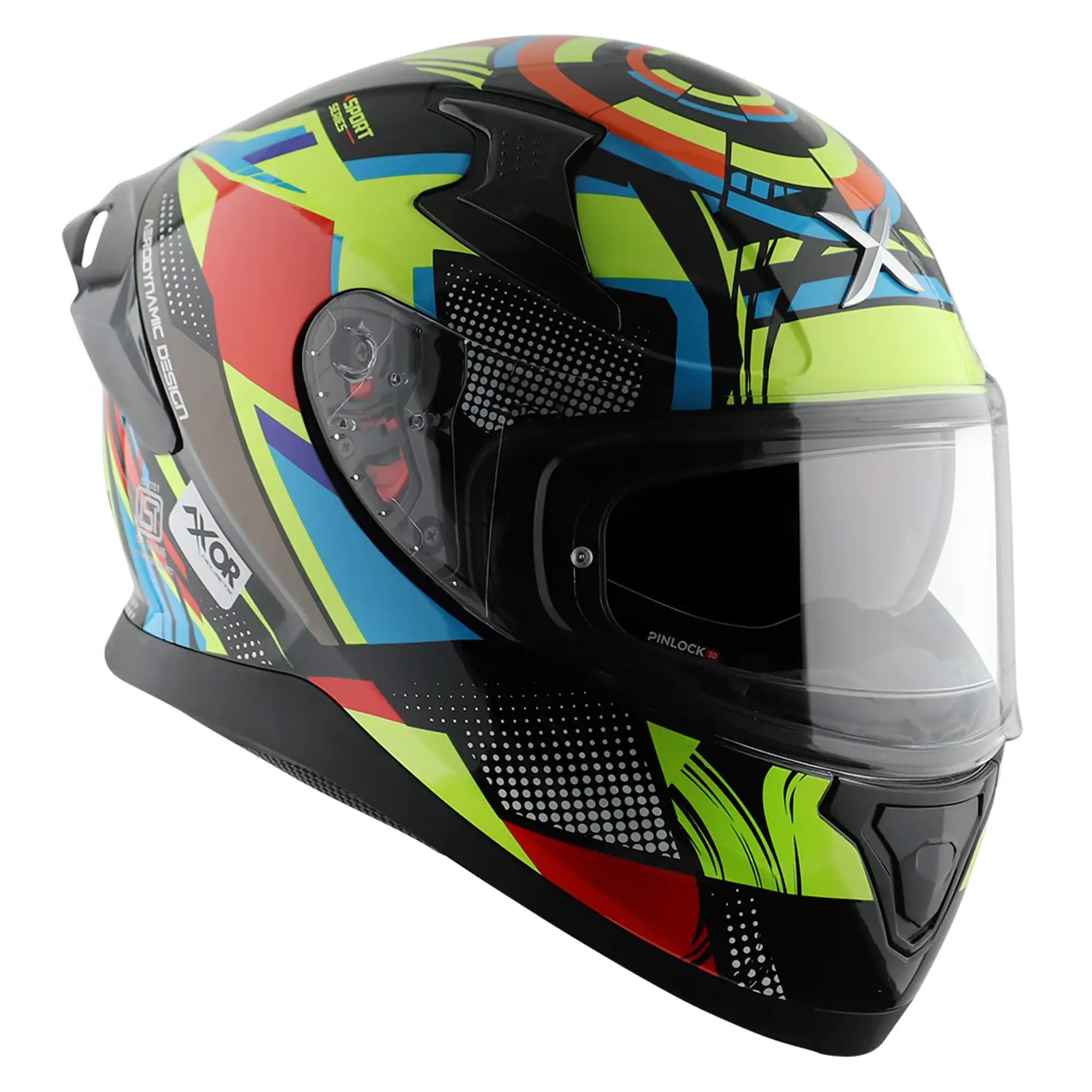 Axor Apex Vivid Gloss Black / Neon Yellow FREE UK Delivery, FREE 365 Day Returns | Moto Central