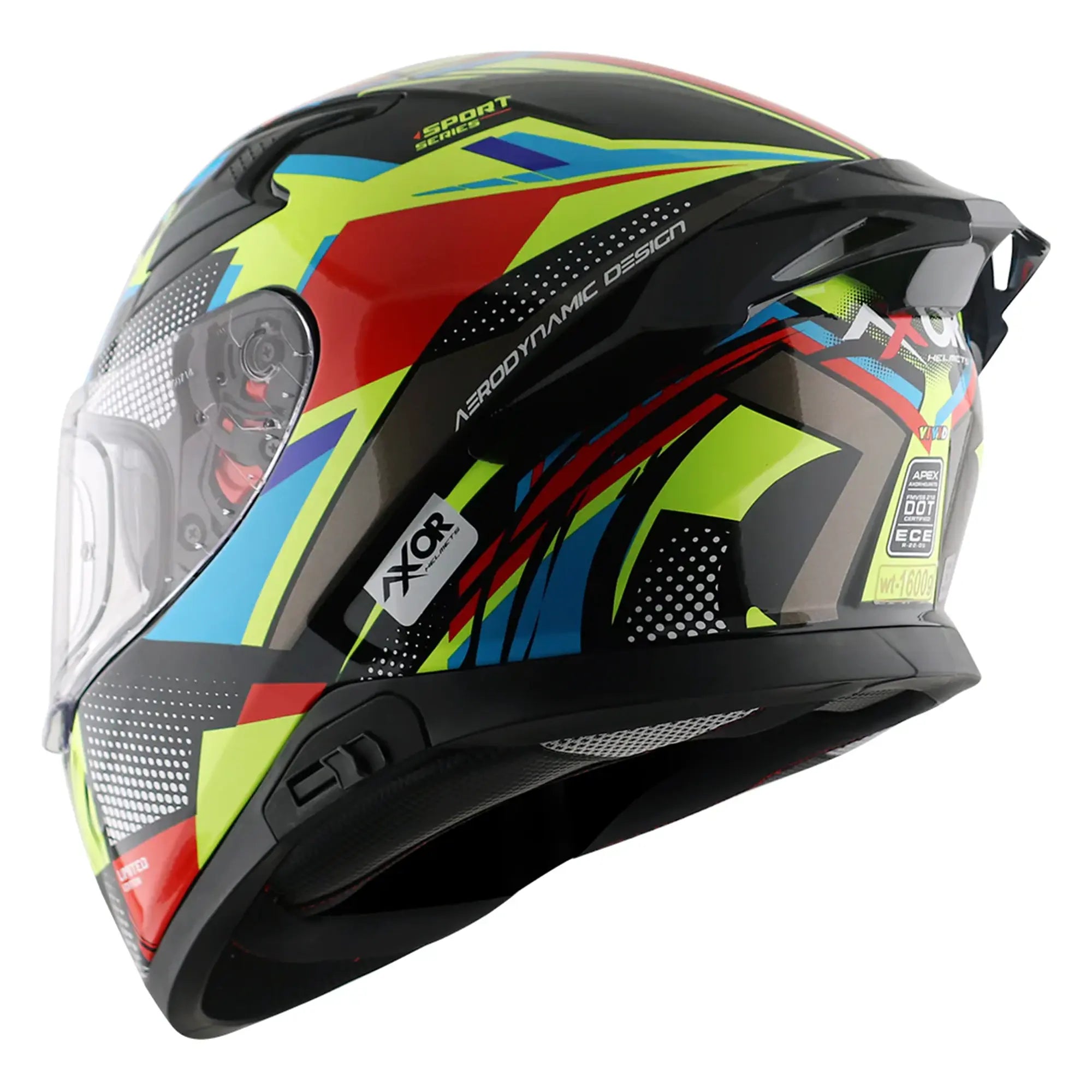 Axor Apex Vivid Gloss Black / Neon Yellow FREE UK Delivery, FREE 365 Day Returns | Moto Central