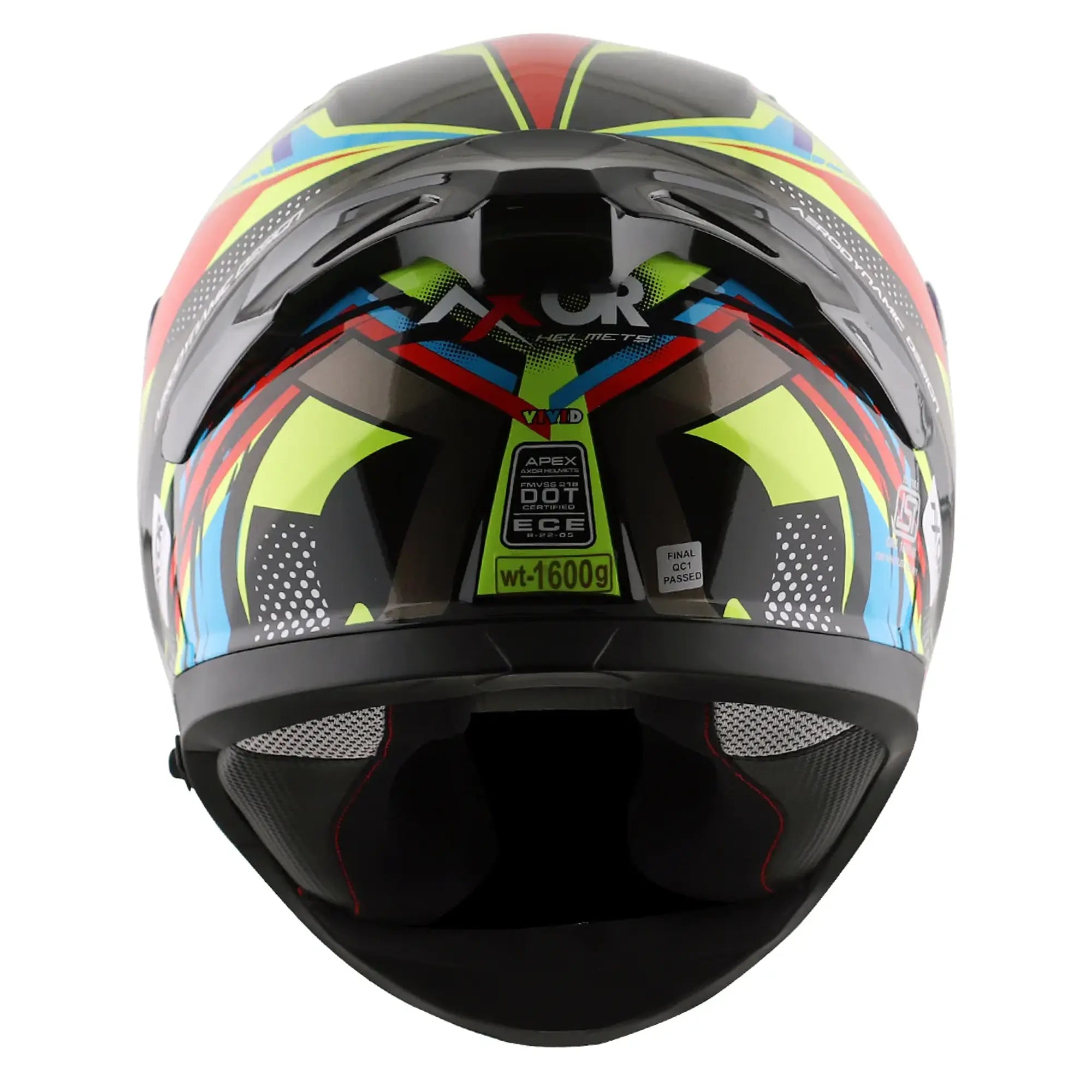 Axor Apex Vivid Gloss Black / Neon Yellow FREE UK Delivery, FREE 365 Day Returns | Moto Central