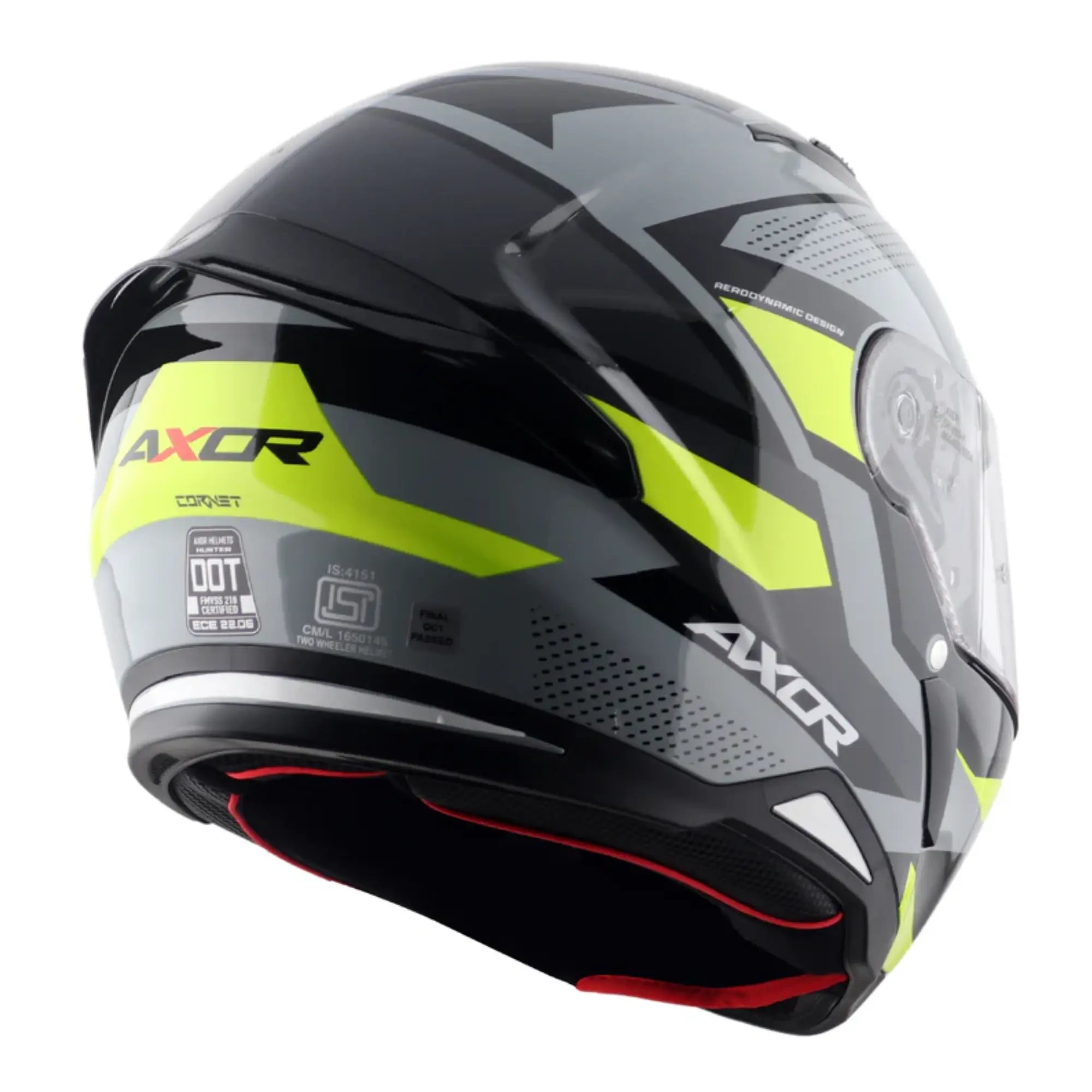 Axor Hunter SH890 Cornet Gloss Black / Neon Yellow FREE UK Delivery, FREE 365 Day Returns | Moto Central