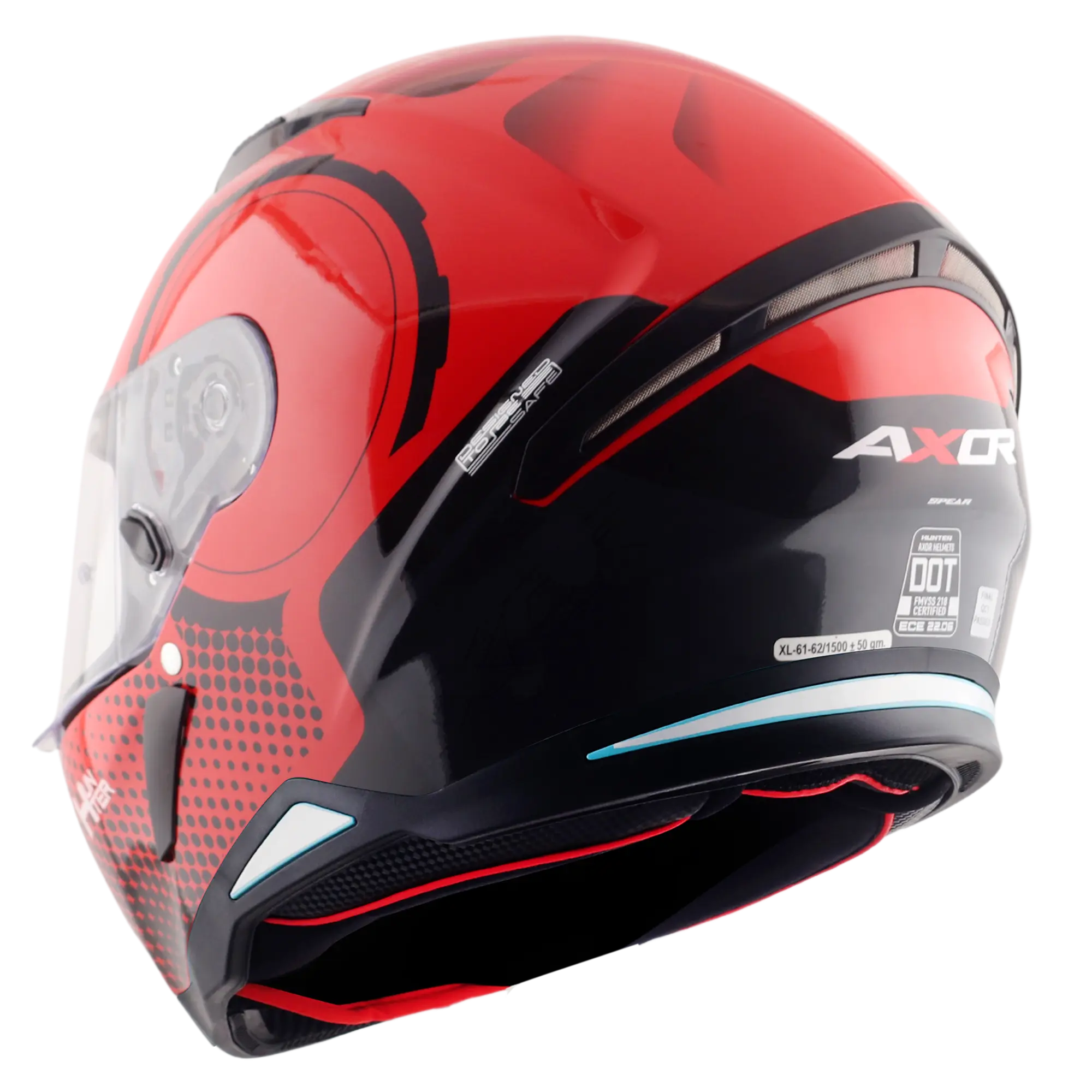 Axor Hunter SH890 Spear Gloss Black / Red FREE UK Delivery, FREE 365 Day Returns | Moto Central