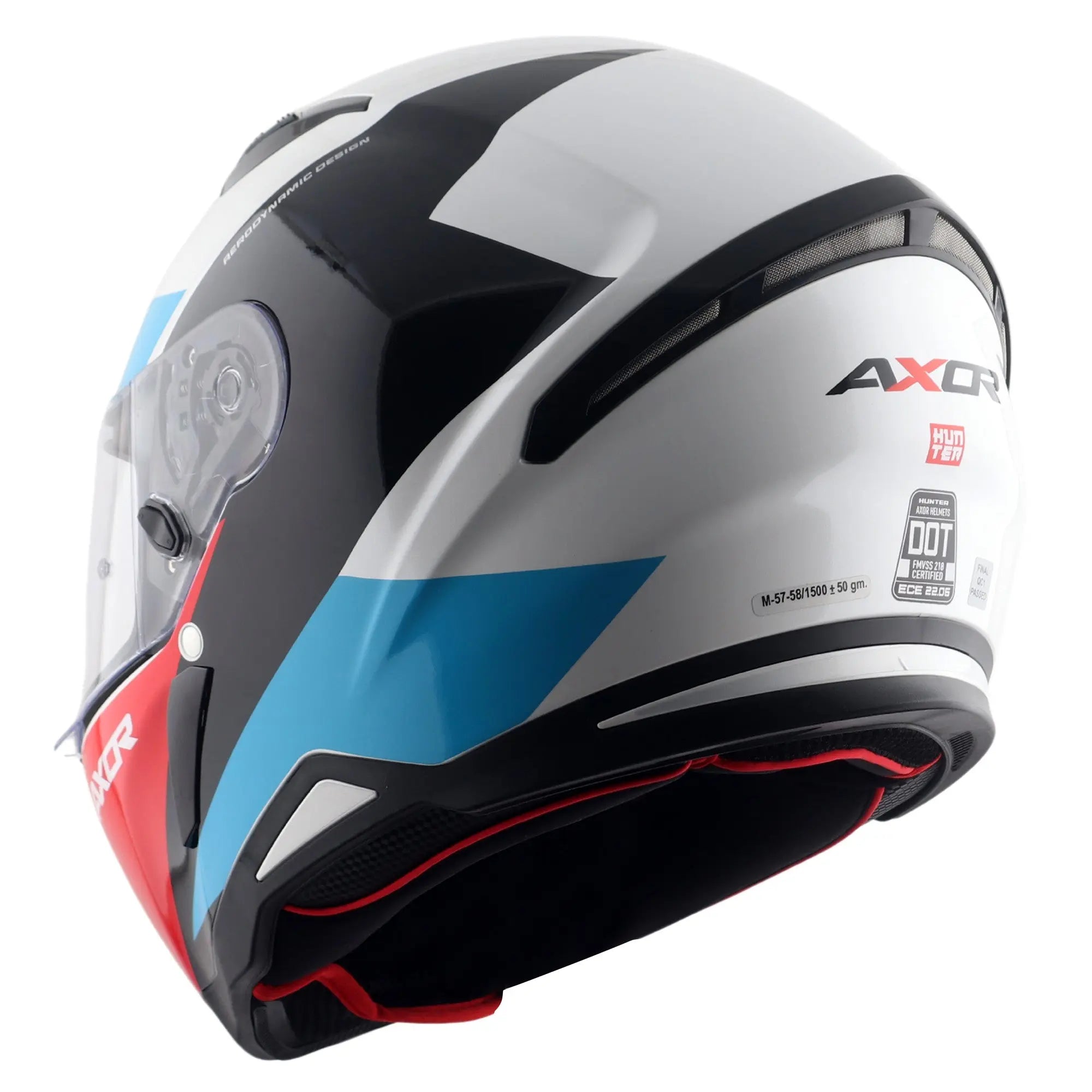 Axor Hunter SH890 Turbo Gloss White / Red FREE UK Delivery, FREE 365 Day Returns | Moto Central