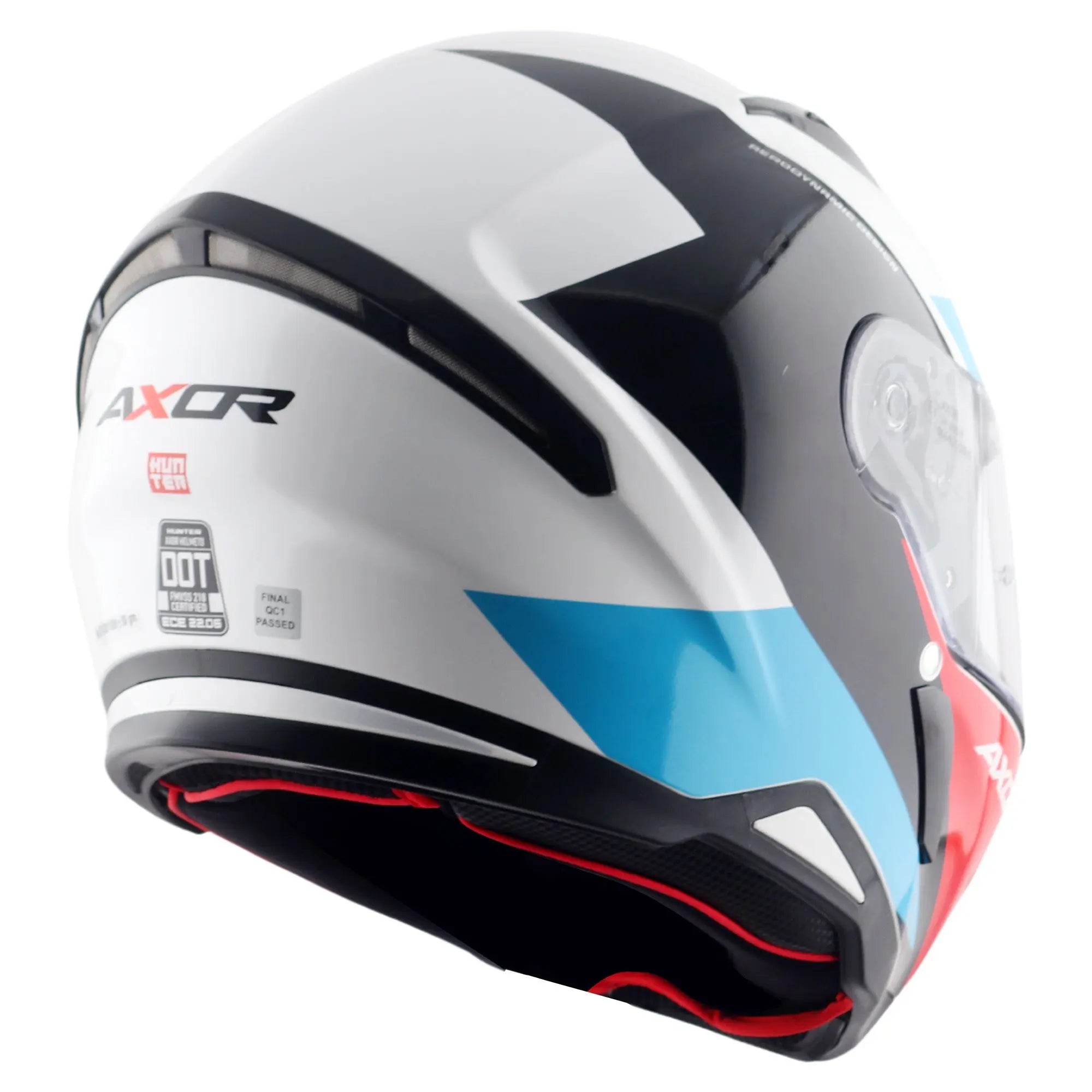 Axor Hunter SH890 Turbo Gloss White / Red FREE UK Delivery, FREE 365 Day Returns | Moto Central