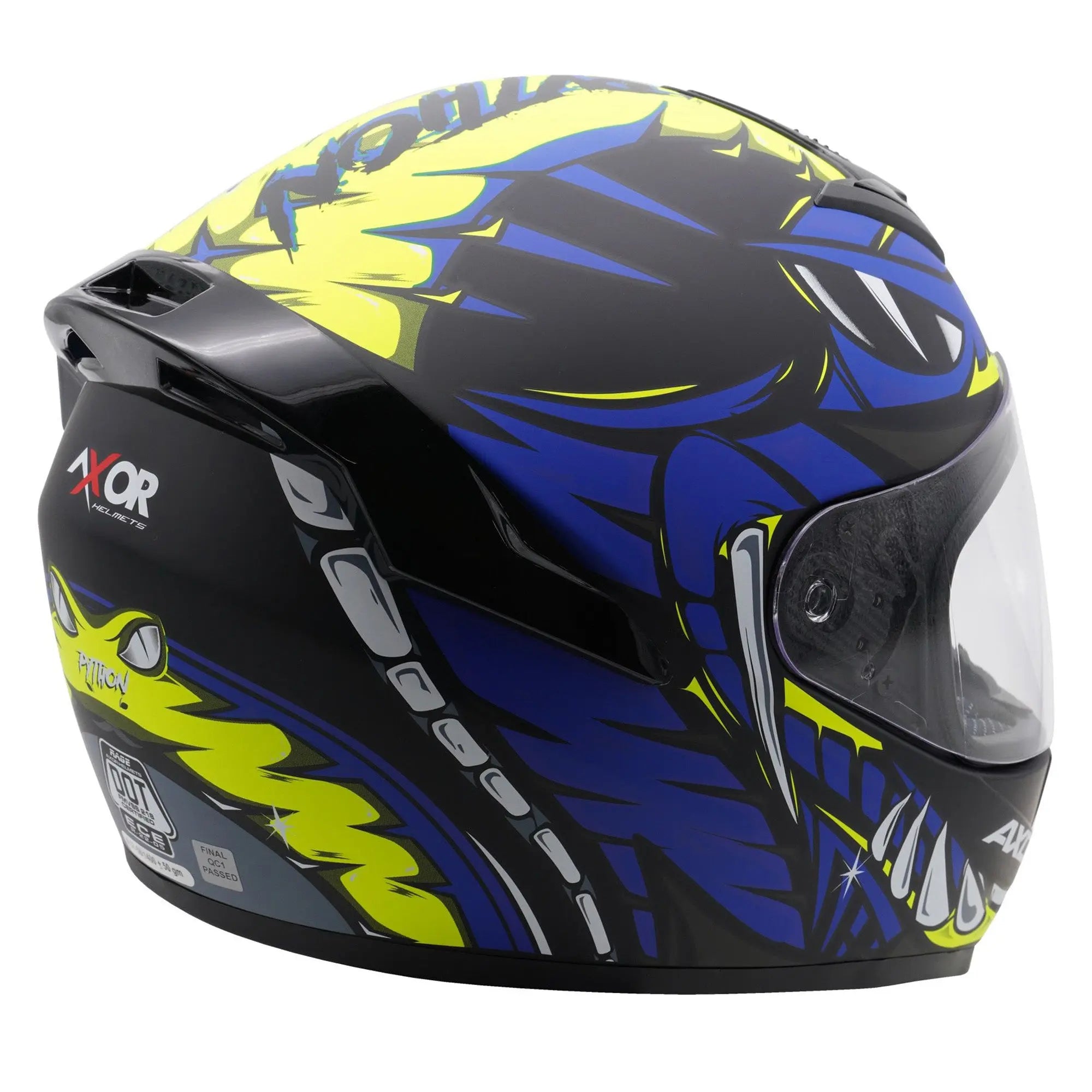 Axor Rage Python Matt Blue / Yellow / Black FREE UK Delivery, FREE 365 Day Returns | Moto Central