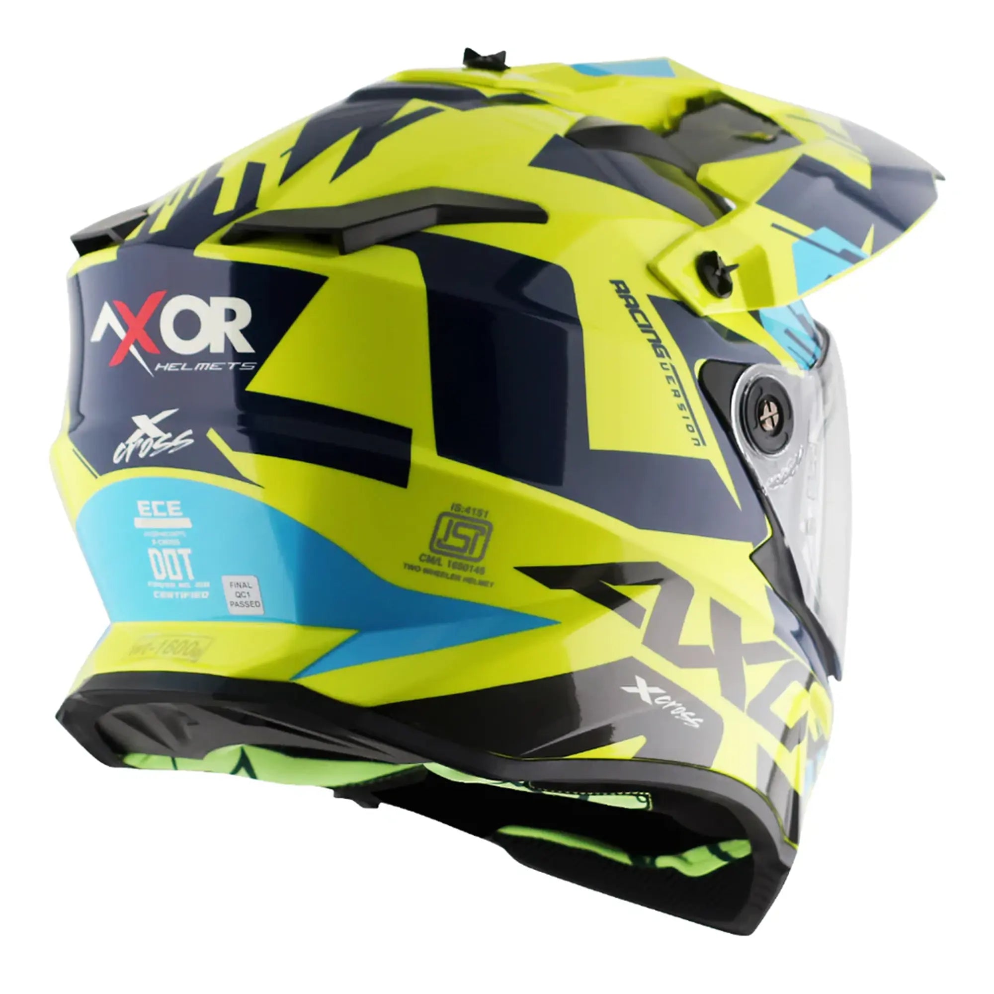 Axor X-Cross Neon Yellow / Gloss Blue FREE UK Delivery, FREE 365 Day Returns | Moto Central