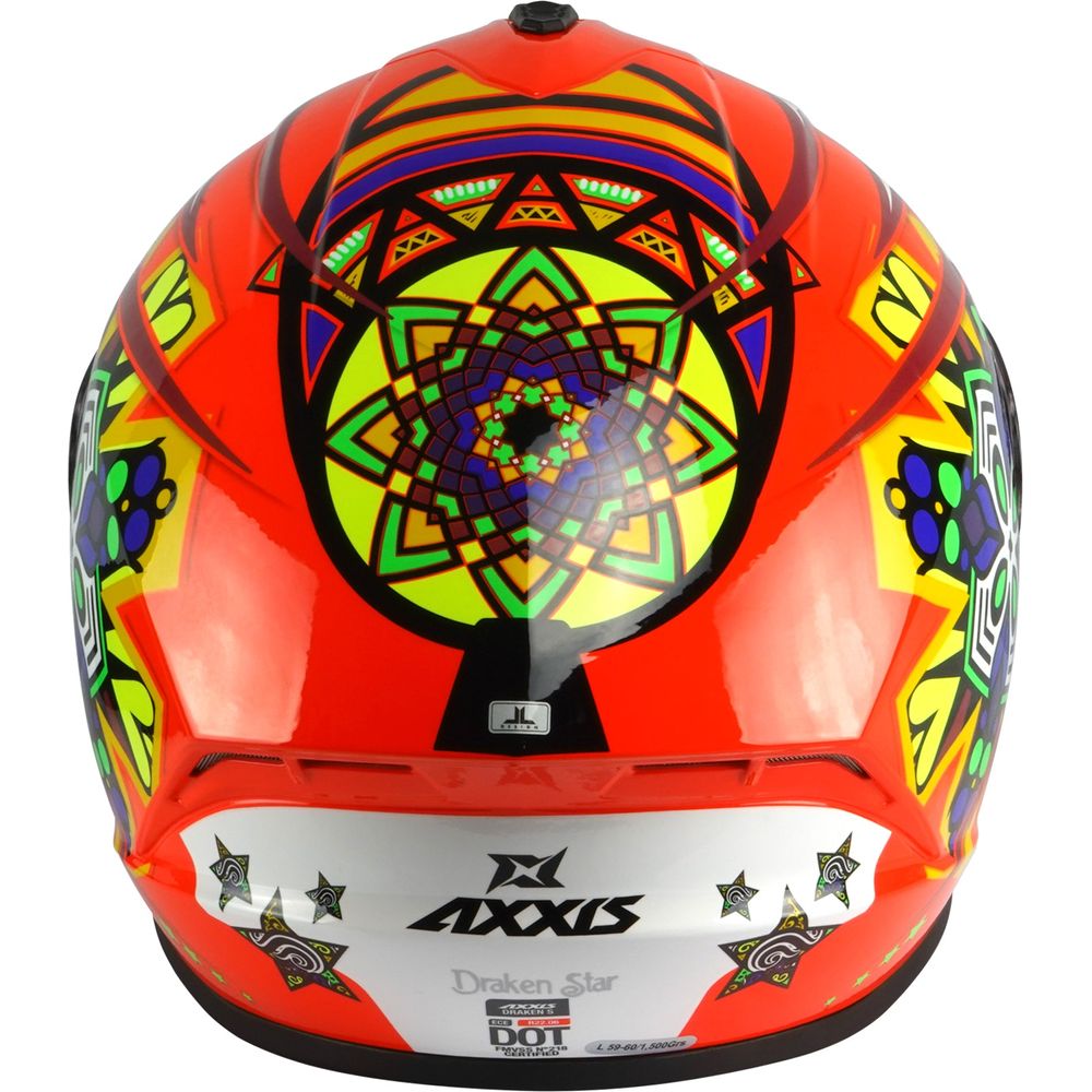 Axxis Draken S Star C5 Full Face Helmet Gloss Fluo Red