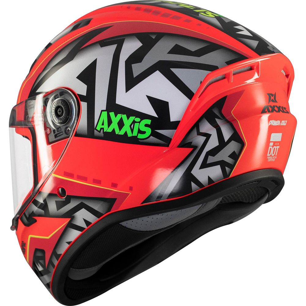 Axxis Draken S Jolly C5 Full Face Helmet Gloss Red