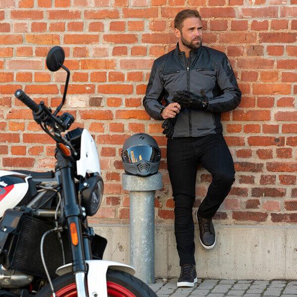 Halvarssons Holmen Textile Jacket Grey - FREE UK Shipping, FREE 365 Day Returns | Moto Central