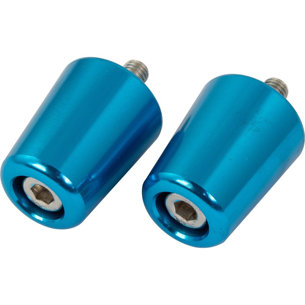 Bike It Alloy Kawasaki Flush Type Bar End Weights Blue