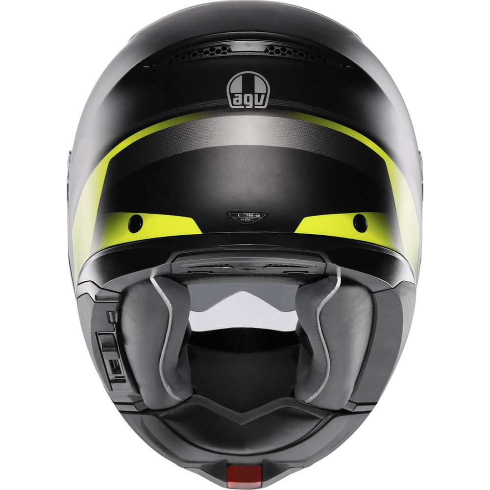 AGV Tour Modular Perception Flip-Up Helmet Black / Grey / Fluo Yellow  - FREE UK Shipping, FREE 365 Day Returns | Moto Central