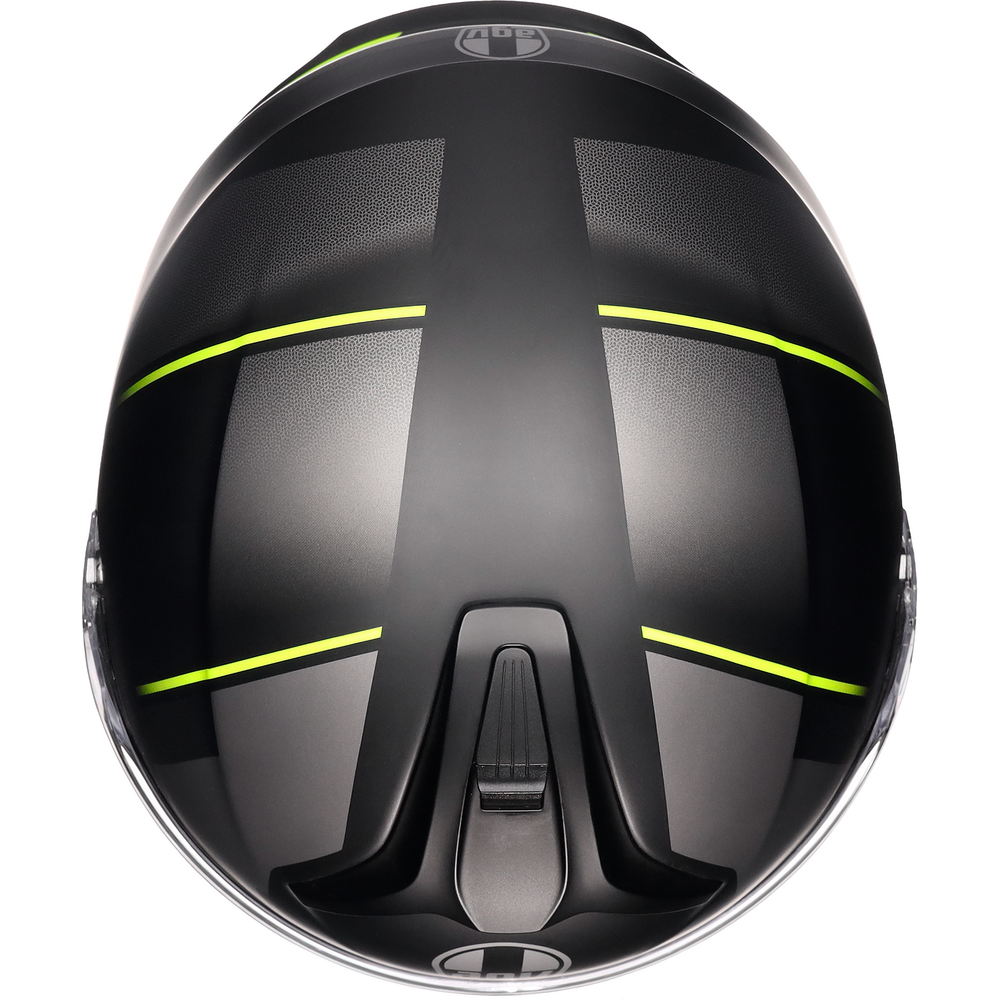 AGV Tour Modular Perception Flip-Up Helmet Black / Grey / Fluo Yellow  - FREE UK Shipping, FREE 365 Day Returns | Moto Central