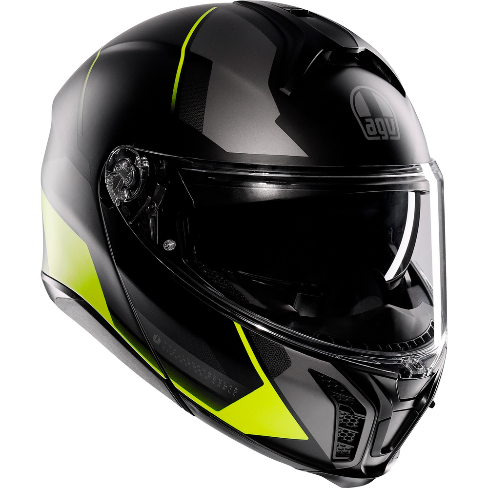 AGV Tour Modular Perception Flip-Up Helmet Black / Grey / Fluo Yellow