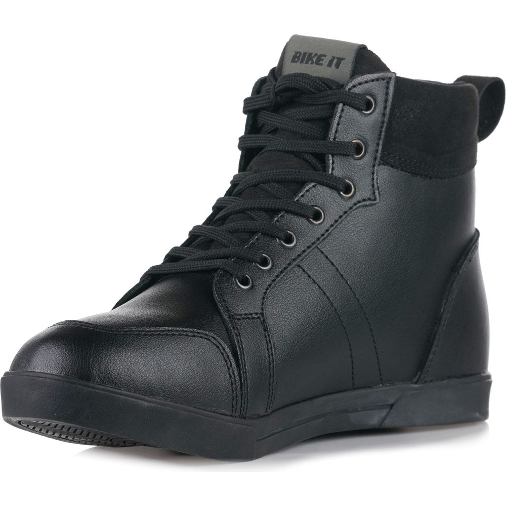 Bike It Sneeka Low-Cut Waterproof Leather Boots Black - FREE UK Shipping, FREE 365 Day Returns | Moto Central