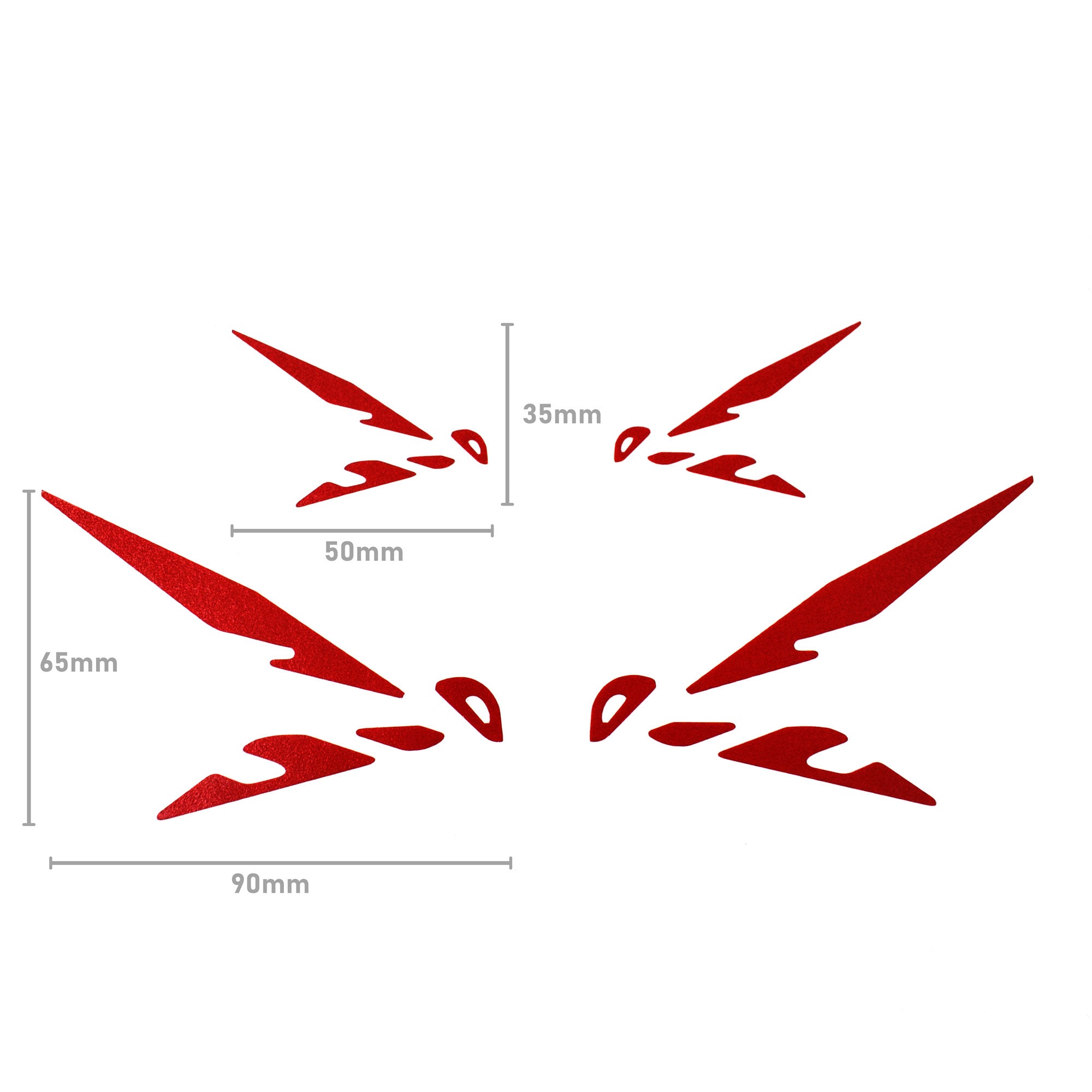 Pyramid Decals Red For Honda Hornet Logo Set Of 4