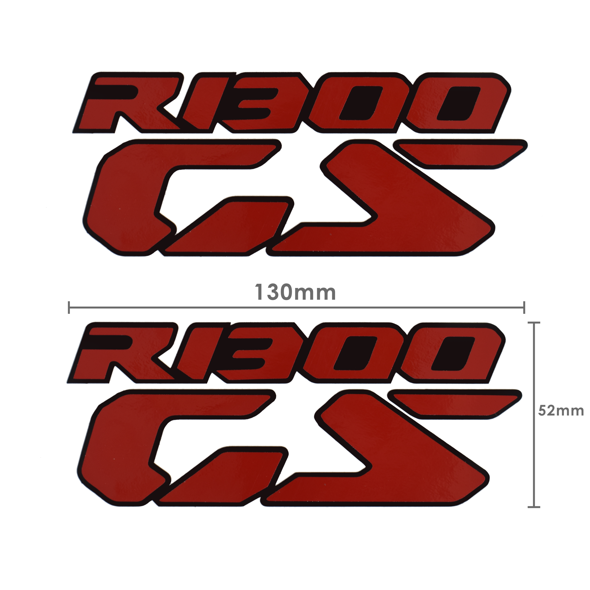 Pyramid Decals For BMW R1300GS Logo Red - Set Of 2