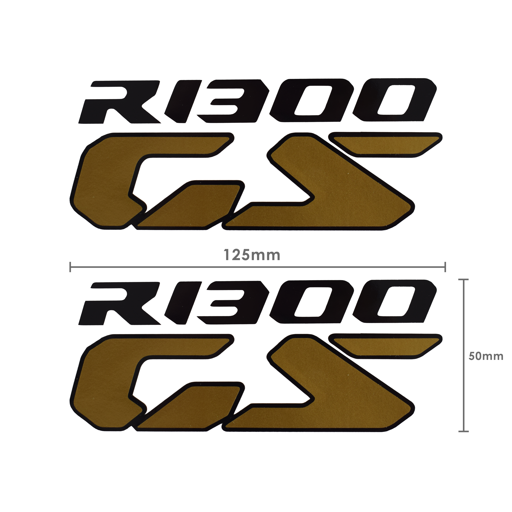 Pyramid Decals For BMW R1300GS Logo Gold - Set Of 2