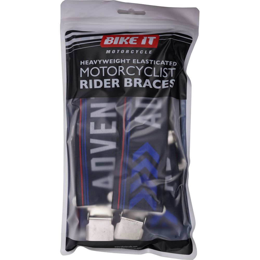 Bike It Adventure Rider Braces Blue / Red - FREE UK Shipping, FREE 365 Day Returns | Moto Central