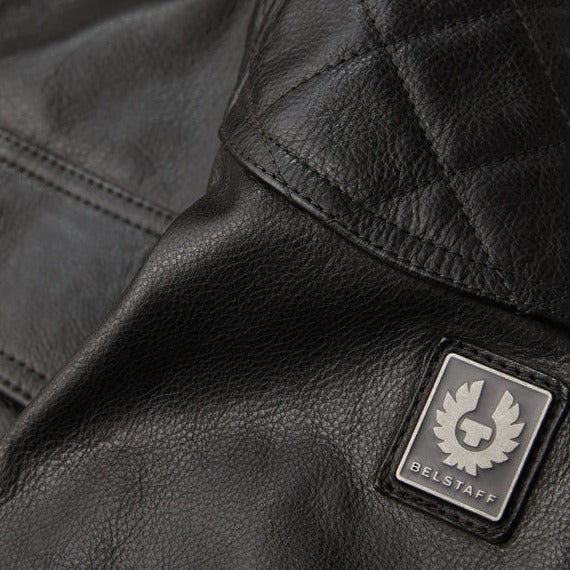 Belstaff Brooklands Hand Waxed Leather Jacket Antique Black