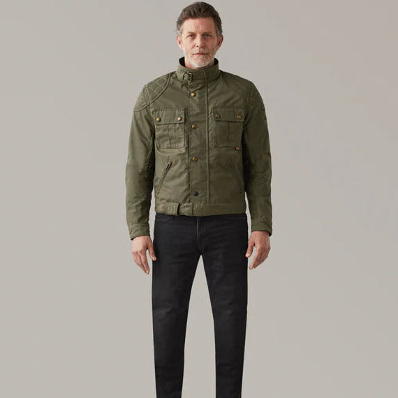 Belstaff Brooklands Waxed Cotton Jacket Olive