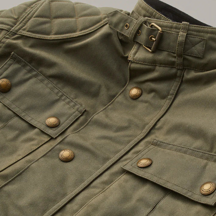 Belstaff Brooklands Waxed Cotton Jacket Olive