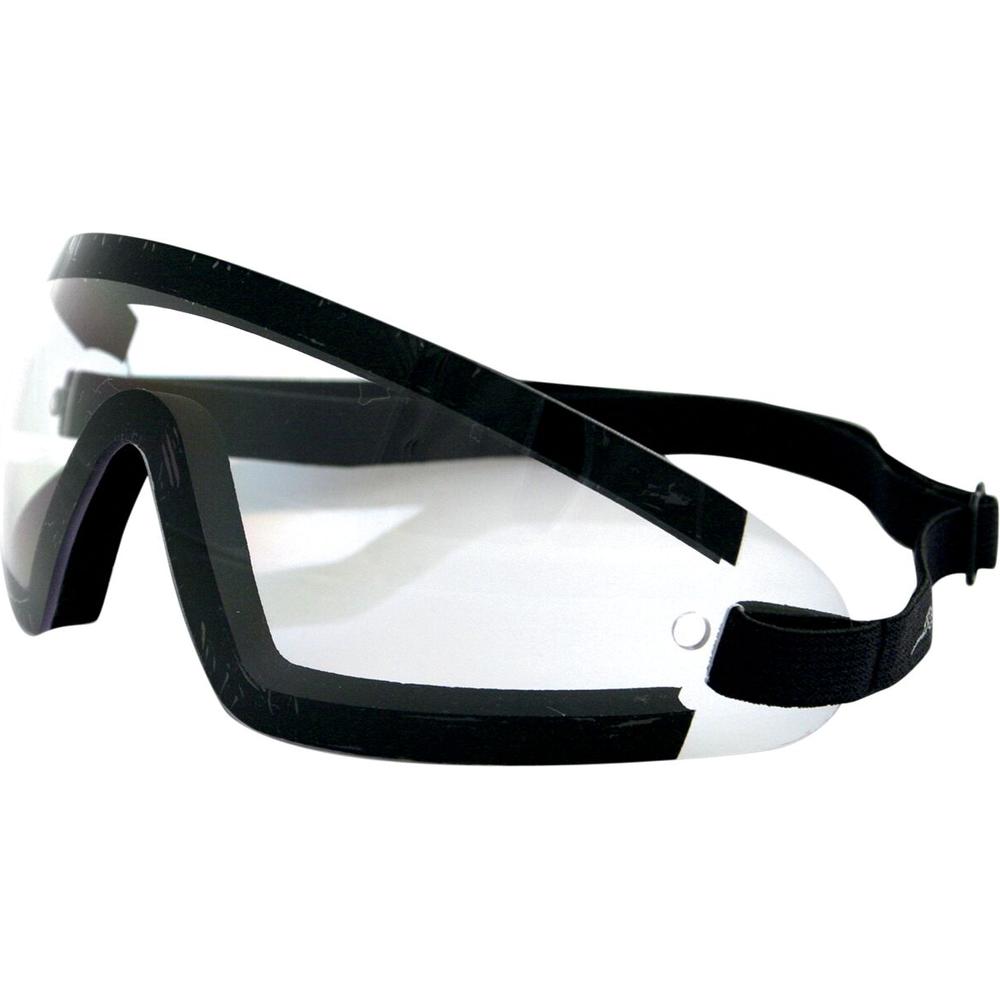 Bobster Wrap Around Wide Vision Goggles Black With Clear Lenses