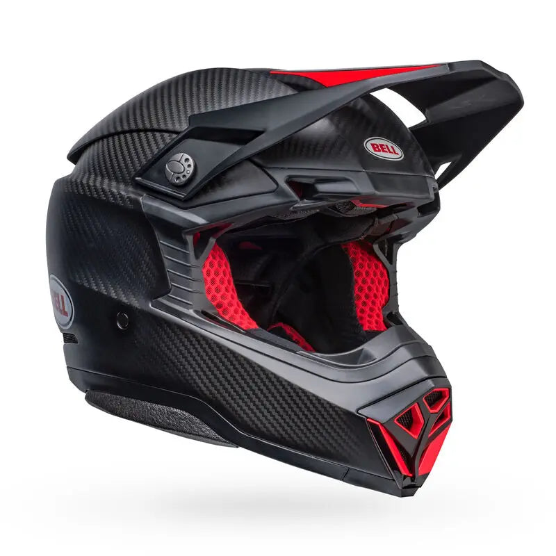 Bell Moto-10 Spherical ECE 22.06 Satin Gloss Black / Red FREE UK Delivery, FREE 365 Day Returns | Moto Central