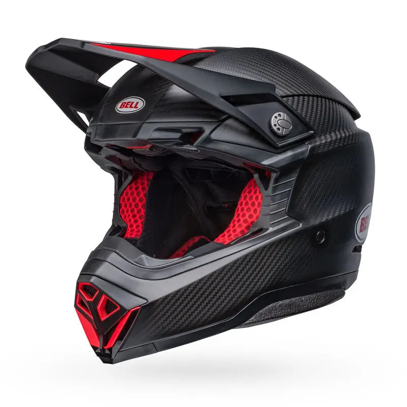 Bell Moto-10 Spherical ECE 22.06 Satin Gloss Black / Red FREE UK Delivery, FREE 365 Day Returns | Moto Central