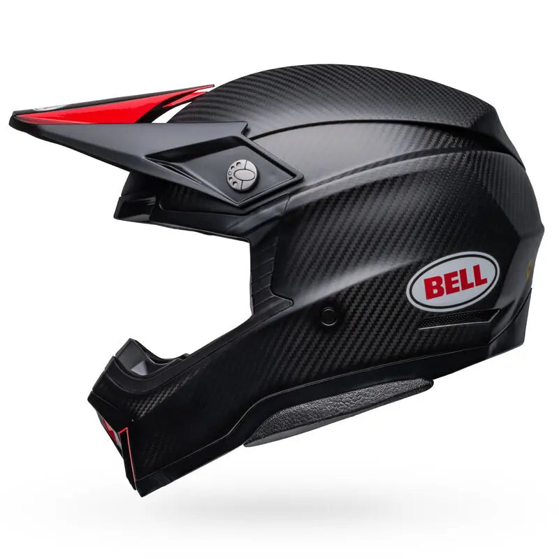 Bell Moto-10 Spherical ECE 22.06 Satin Gloss Black / Red FREE UK Delivery, FREE 365 Day Returns | Moto Central