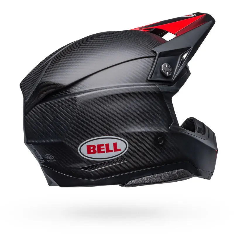 Bell Moto-10 Spherical ECE 22.06 Satin Gloss Black / Red FREE UK Delivery, FREE 365 Day Returns | Moto Central