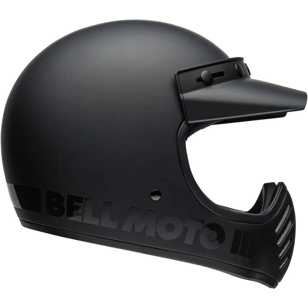 Bell Moto 3 Full Face Helmet Classic Matt Black - FREE UK Shipping, FREE 365 Day Returns | Moto Central