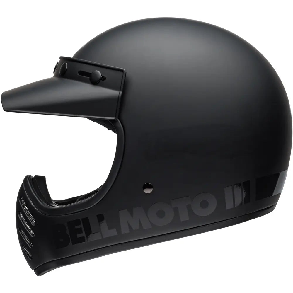 Bell Moto 3 Full Face Helmet Classic Matt Black - FREE UK Shipping, FREE 365 Day Returns | Moto Central