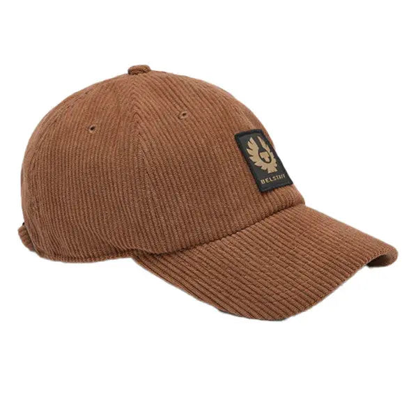 Belstaff Phoenix Patch Corduroy Cap Clay Brown FREE UK Delivery, FREE 365 Day Returns | Moto Central