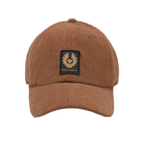 Belstaff Phoenix Patch Corduroy Cap Clay Brown FREE UK Delivery, FREE 365 Day Returns | Moto Central