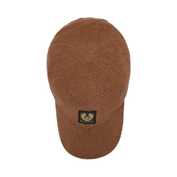 Belstaff Phoenix Patch Corduroy Cap Clay Brown FREE UK Delivery, FREE 365 Day Returns | Moto Central