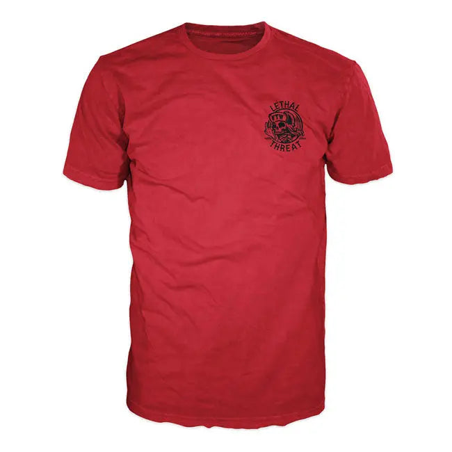 Lethal Threat In Memory T-Shirt Red / Black  - FREE UK Shipping, FREE 365 Day Returns | Moto Central