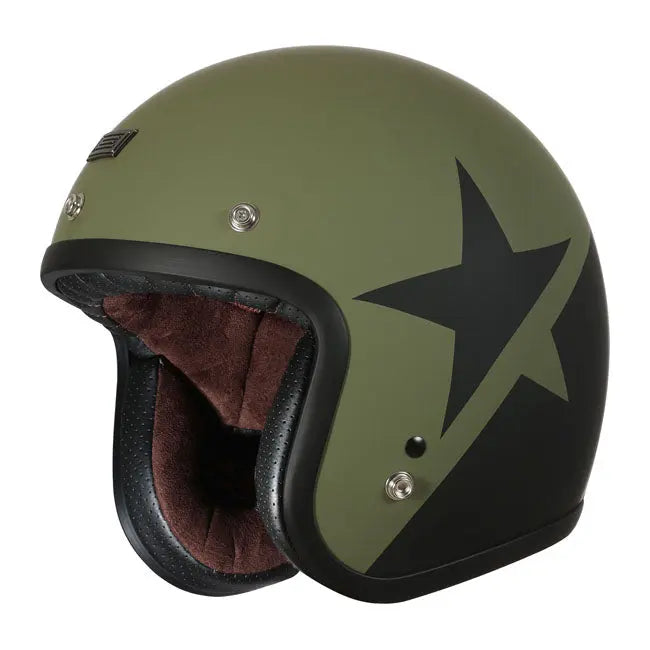 Origine Primo Star Open Face Helmet Matt Army / Black  - FREE UK Shipping, FREE 365 Day Returns | Moto Central