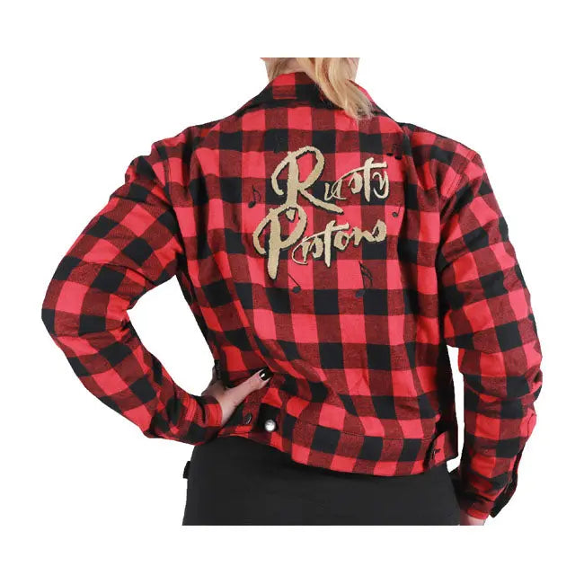 Rusty Pistons Elwha Ladies Textile Jacket Red / Black  - FREE UK Shipping, FREE 365 Day Returns | Moto Central