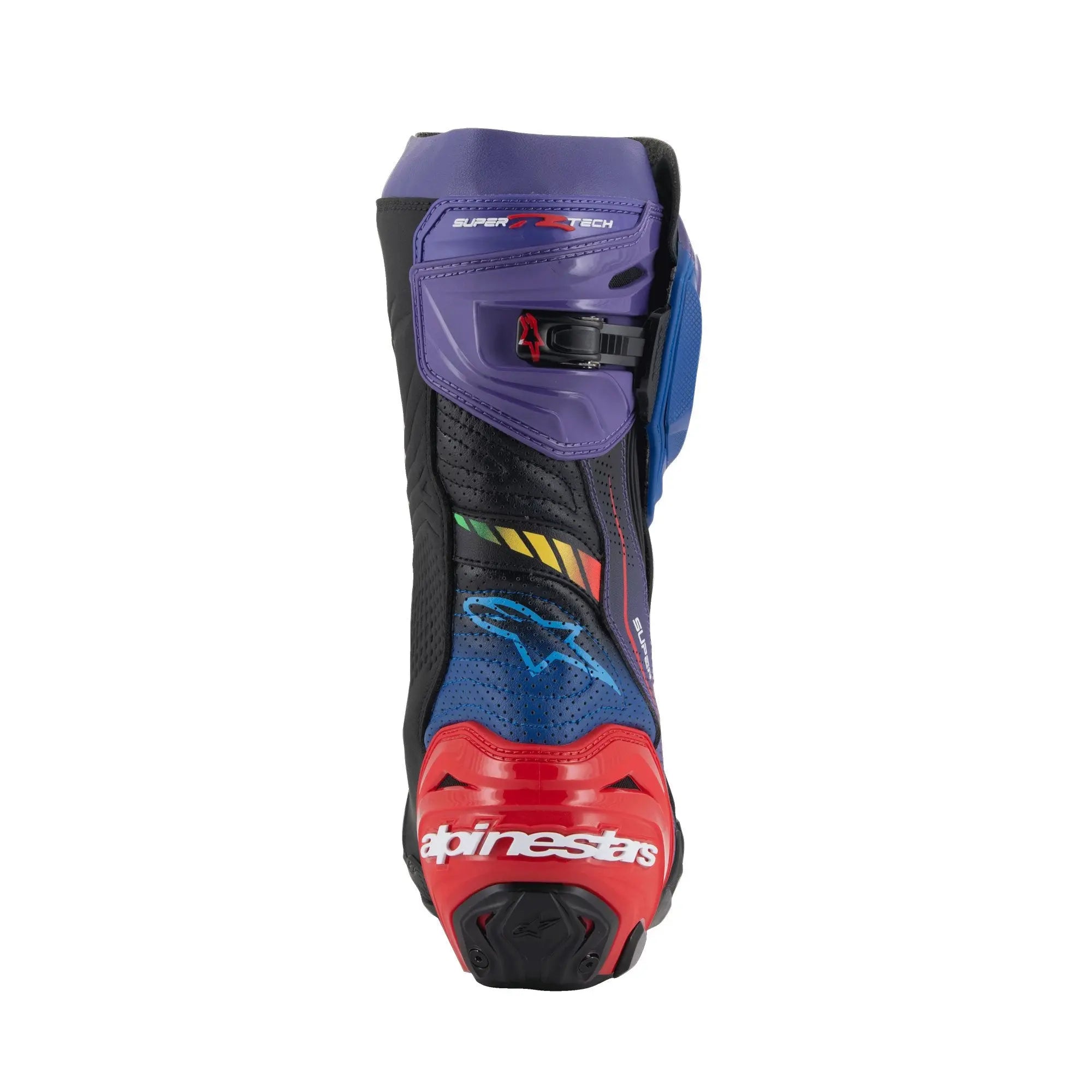 Alpinestars Supertech R LE Martinator R01 Vented Boots Blue / Purple / Red / Black  - FREE UK Shipping, FREE 365 Day Returns | Moto Central