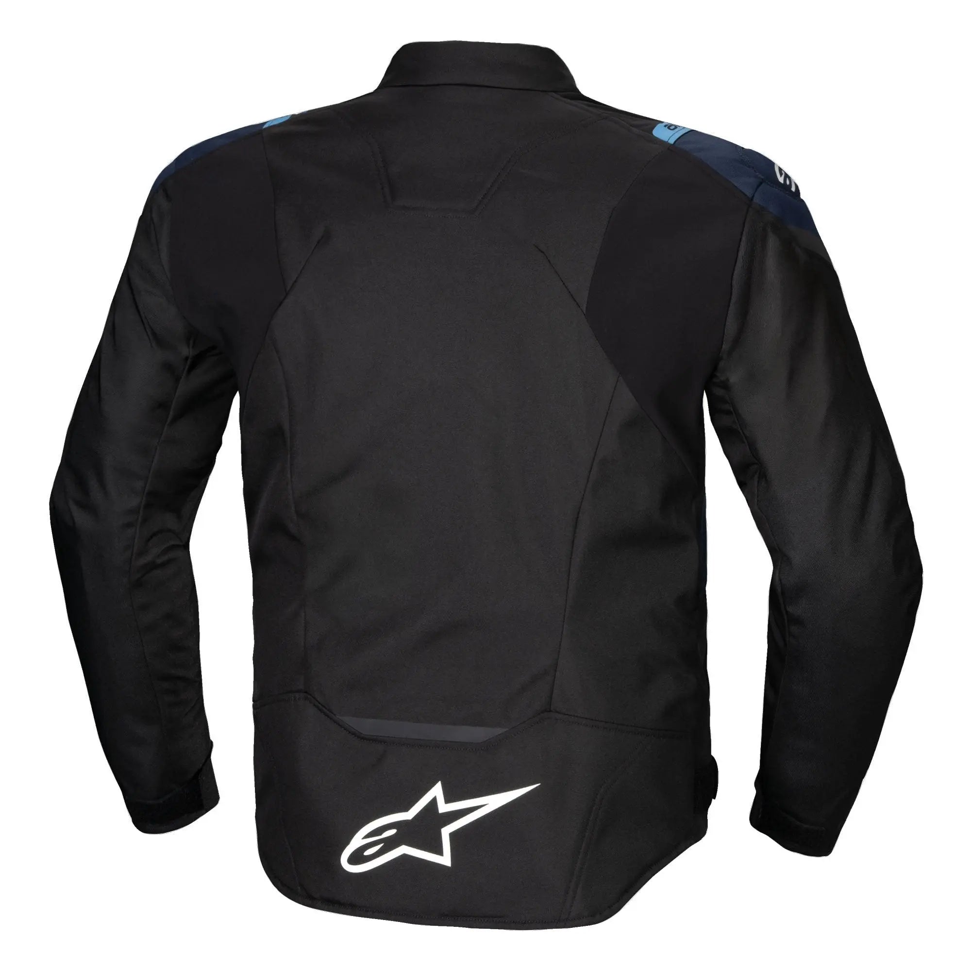 Alpinestars T-Jaws V4 Waterproof Textile Jacket Black / Dark Blue / Blithe Blue  - FREE UK Shipping, FREE 365 Day Returns | Moto Central