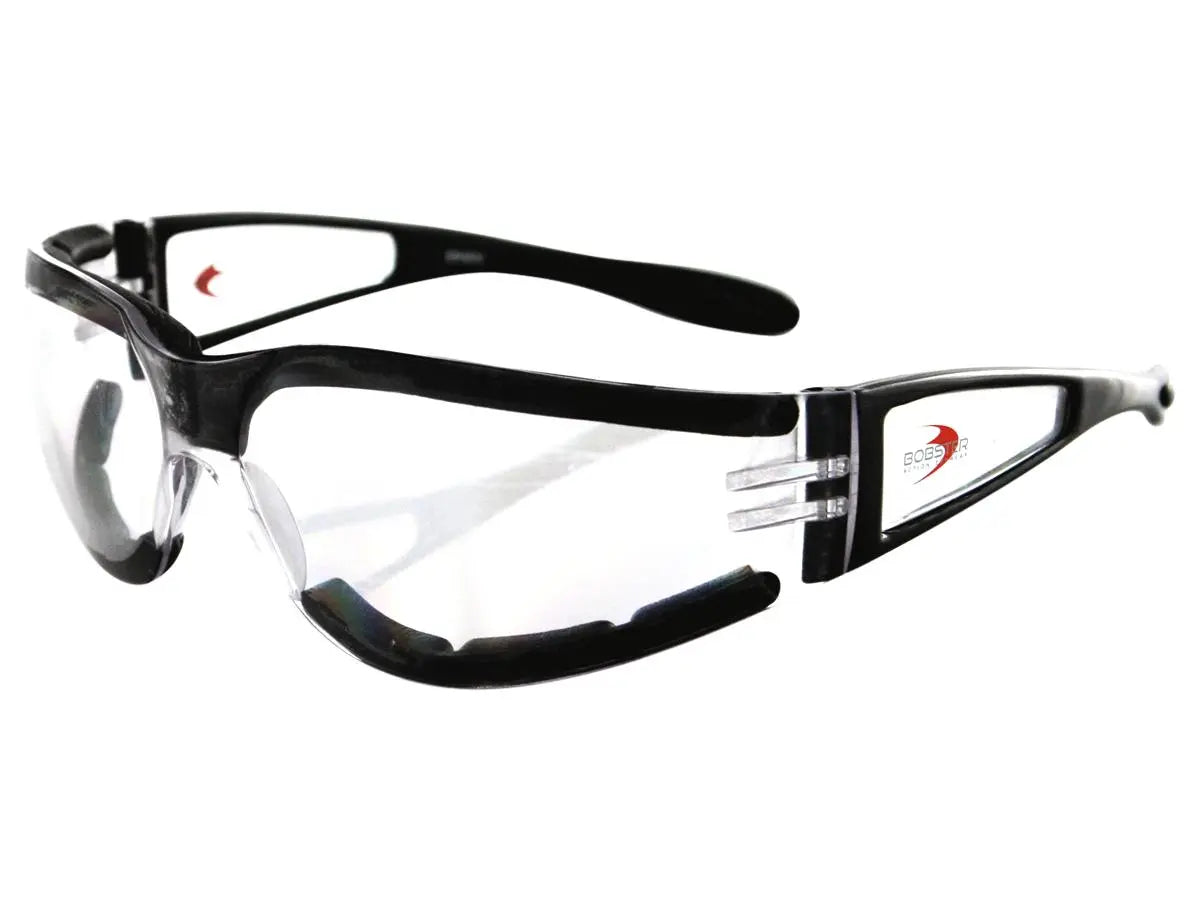 Bobster Eyewear Shield II Sunglasses Black Frame Clear Lens  - FREE UK Shipping, FREE 365 Day Returns | Moto Central