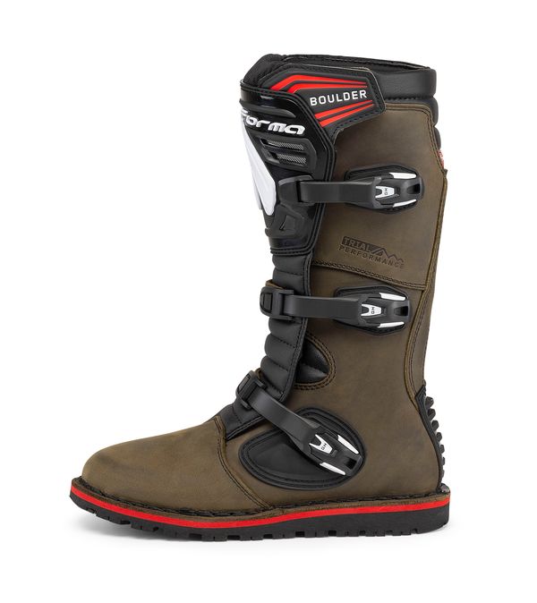 Forma Boulder Off-Road Boots Brown - FREE UK Shipping, FREE 365 Day Returns | Moto Central