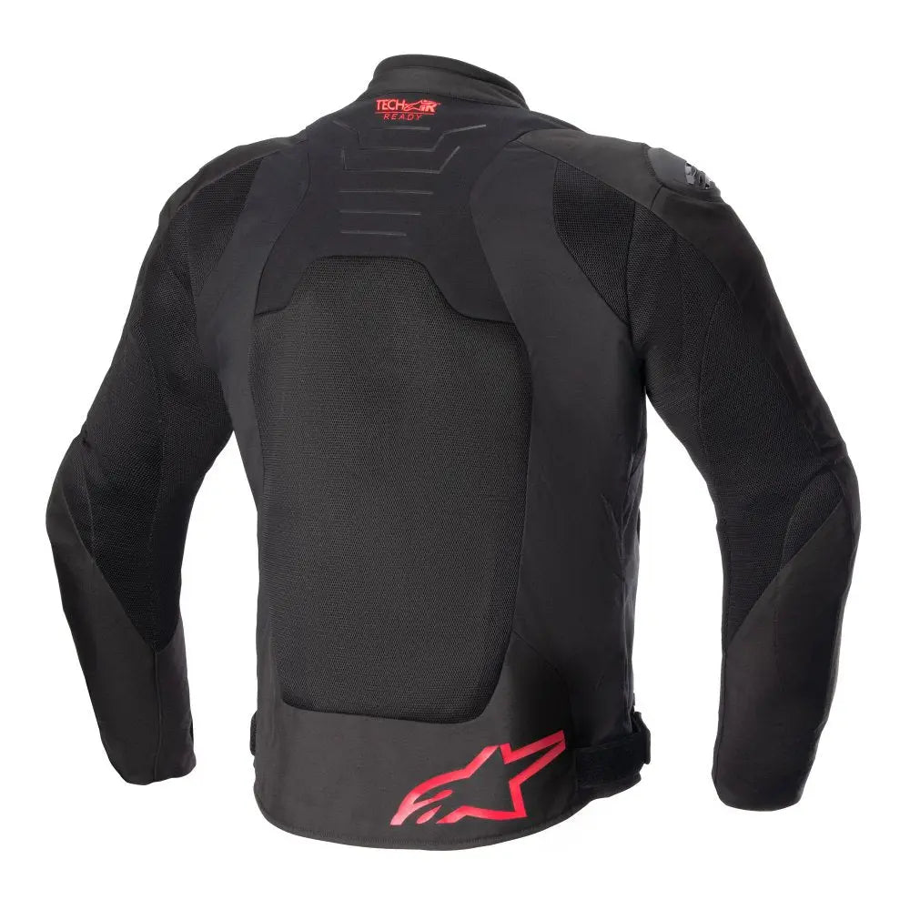 Alpinestars SMX Air Textile Jacket Black / Bright Red  - FREE UK Shipping, FREE 365 Day Returns | Moto Central