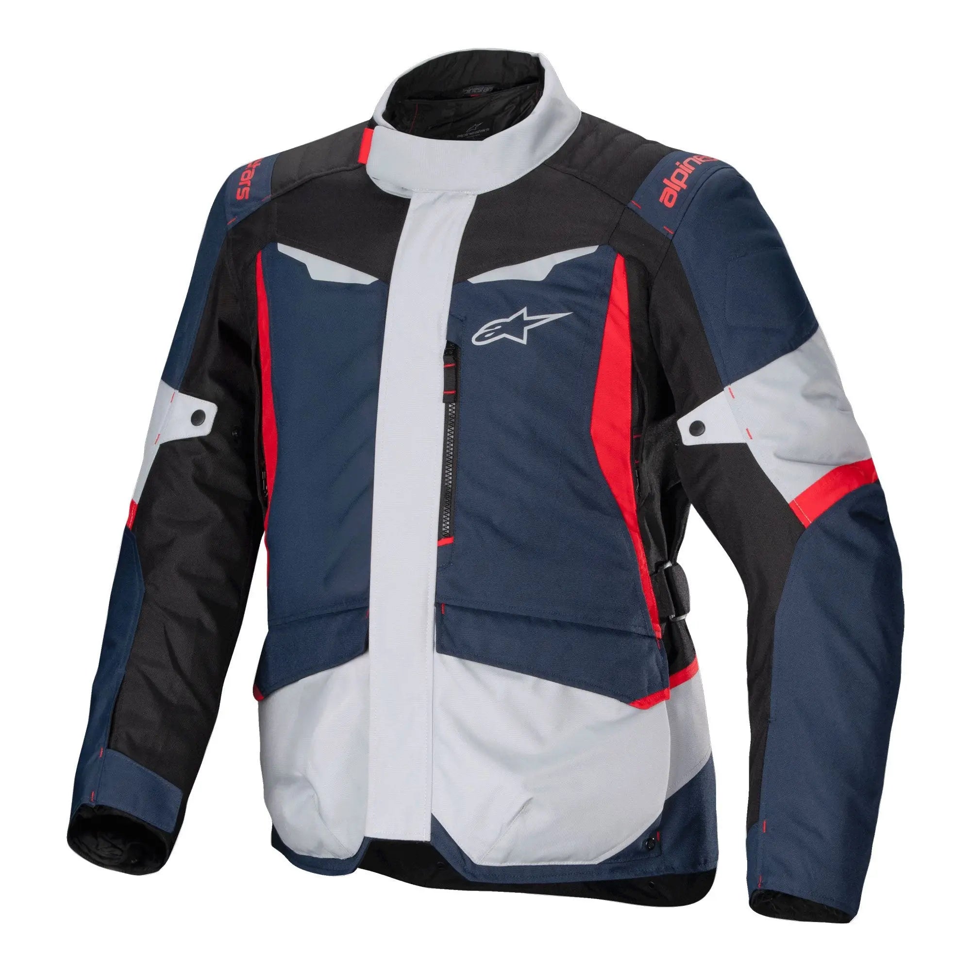 Alpinestars ST-1 Waterproof Textile Jacket Dark Blue / Black / Bright Red  - FREE UK Shipping, FREE 365 Day Returns | Moto Central