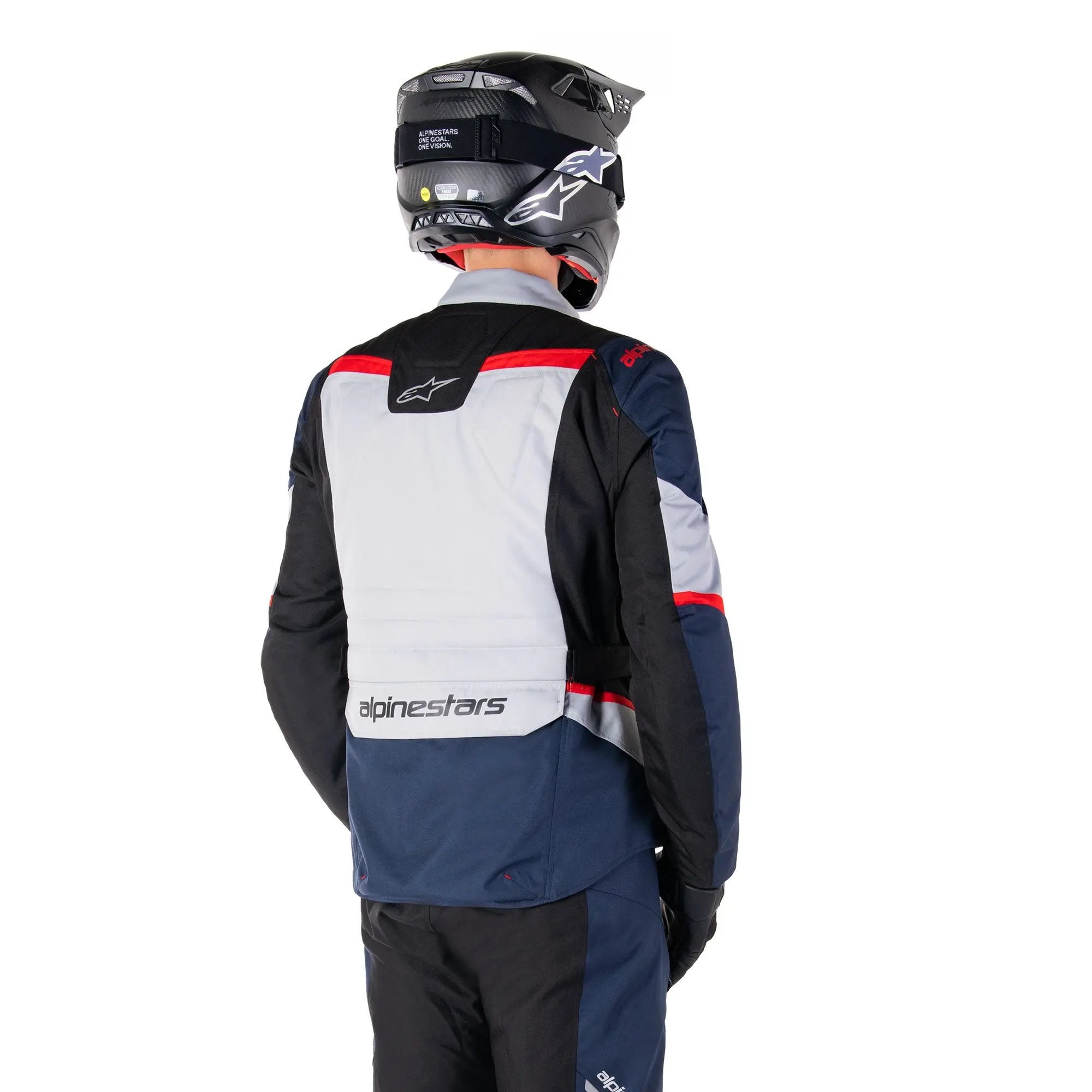 Alpinestars ST-1 Waterproof Textile Jacket Dark Blue / Black / Bright Red  - FREE UK Shipping, FREE 365 Day Returns | Moto Central