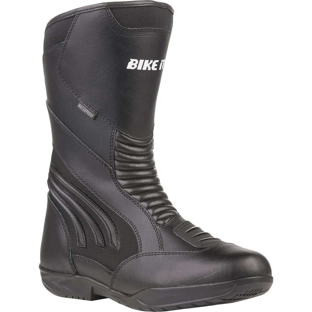 Bike It Burhou All-Seasons Waterproof Sports Touring Motorcycle Boots Black