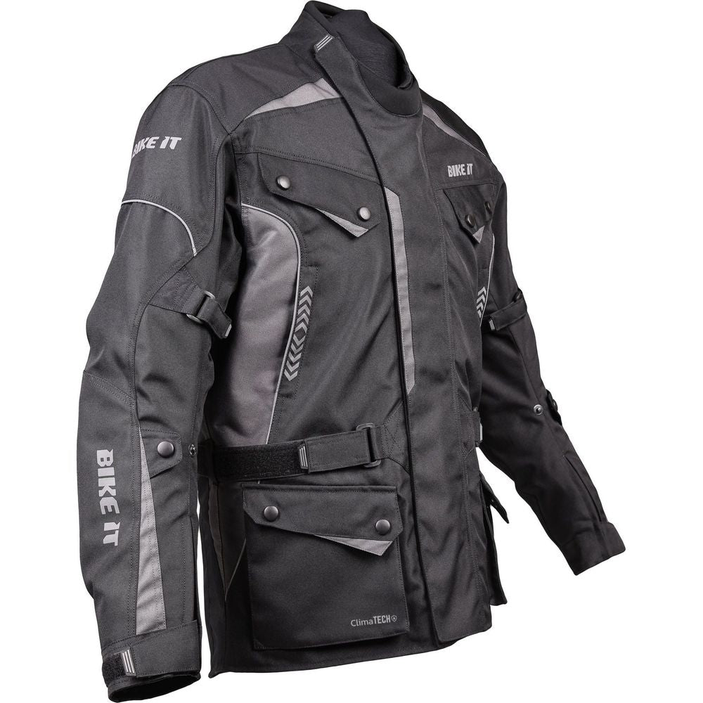 Bike It Burhou All-Season Motorcycle Adventure Jacket Black