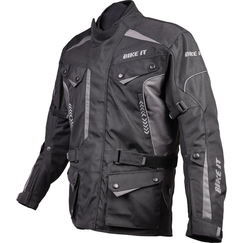 Bike It Burhou All-Season Motorcycle Adventure Jacket Black