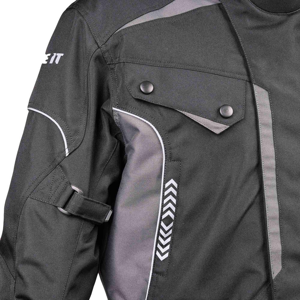 Bike It Burhou All-Season Motorcycle Adventure Jacket Black